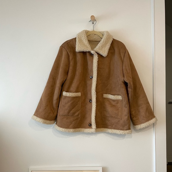 Jackets & Blazers - Oversized vintage teddy Sherpa jacket